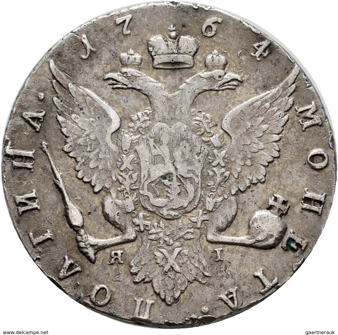 Russland: Katharina II. Die Große 1762-1796: ½ Rubel (Poltina) 1764, St. Petersburg, 12,37 G, Bitkin - Rusland