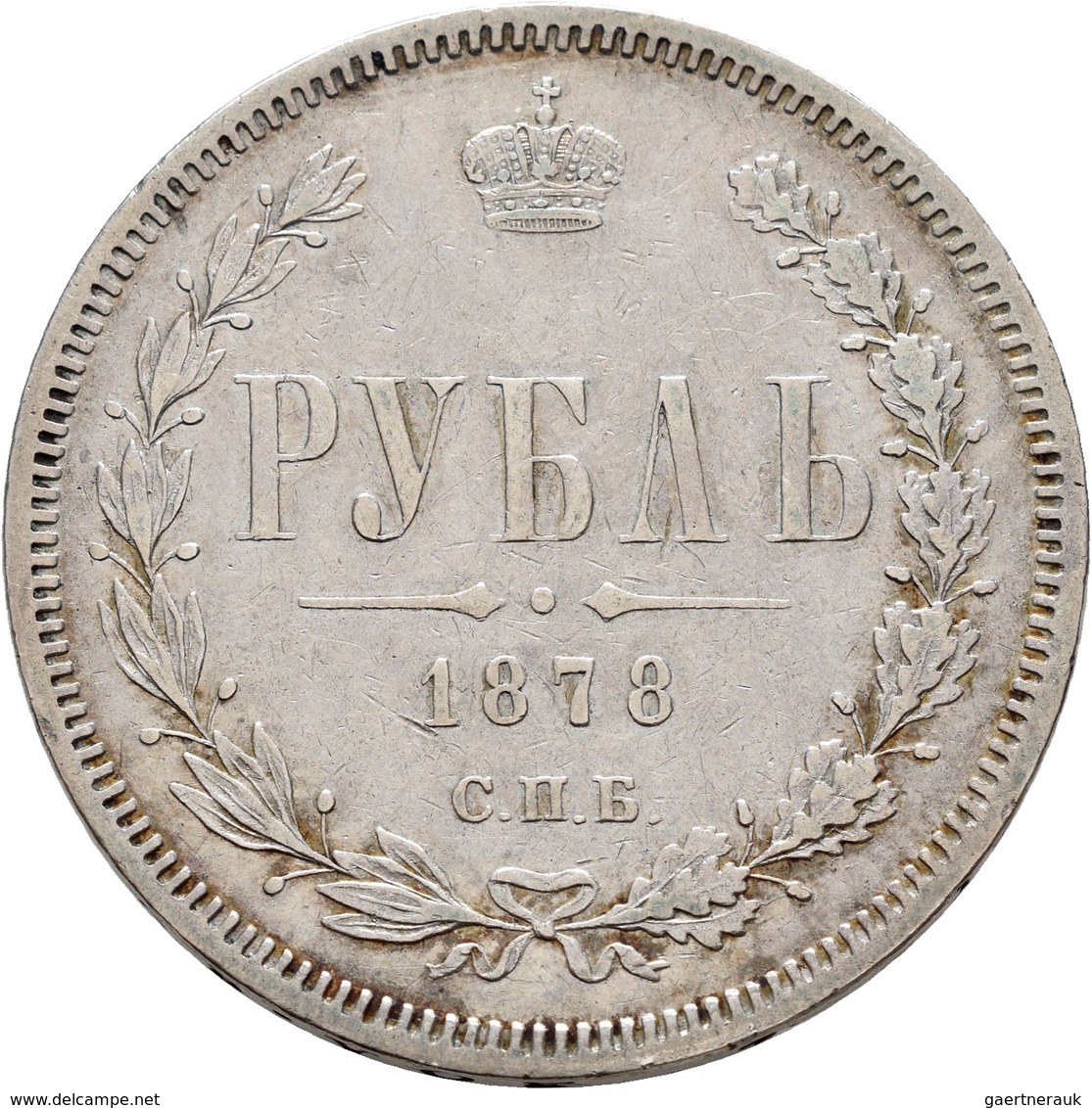 Russland: Alexander II. 1855-1881: Rubel 1878, St. Petersburg, Davenport 289, 20,64 G, Sehr Schön. - Rusland