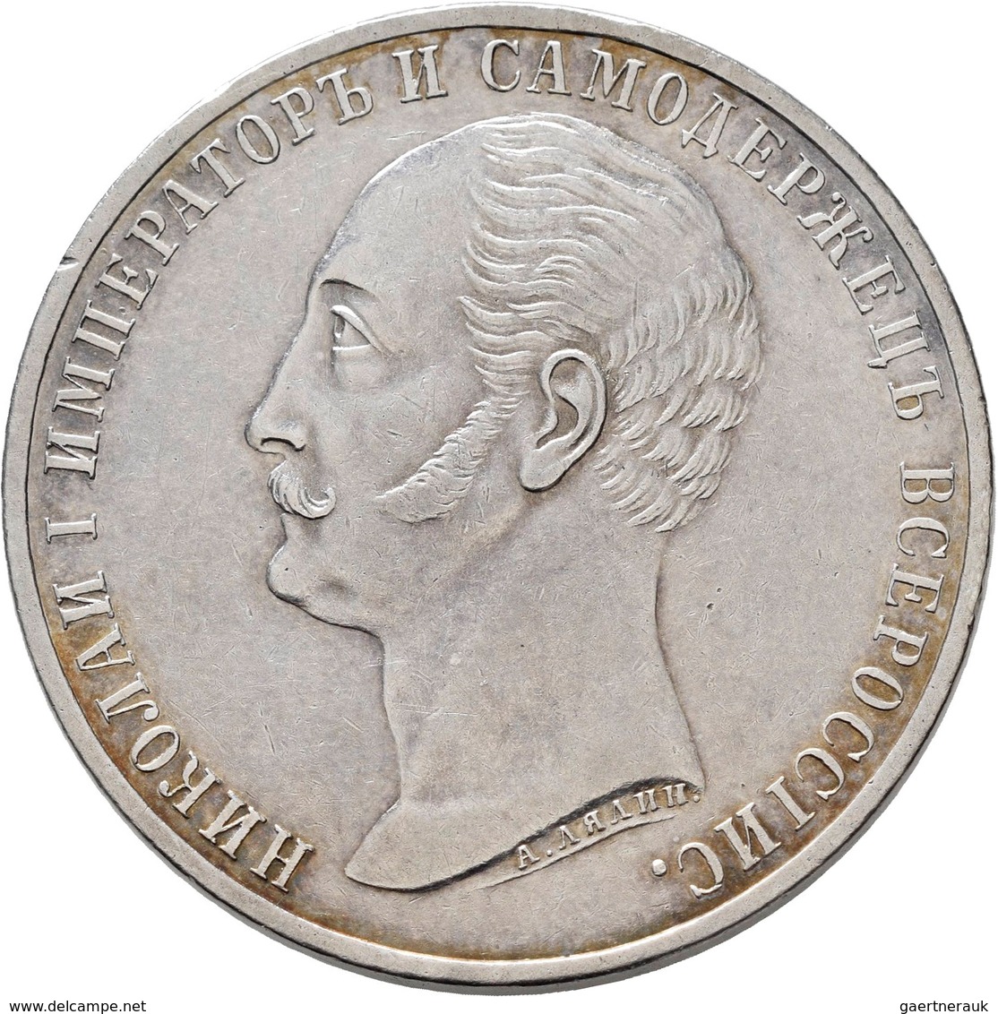 Russland: Alexander II. 1855-1881: 1 Rubel 1859, St. Petersburg, Denkmal Für Nikolaus I., Davenport - Russland