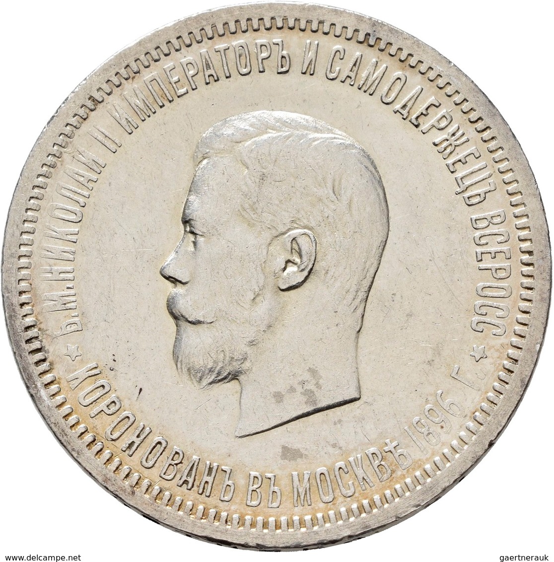 Russland: Nikolaus II. 1894-1917: Rubel 1896, St. Petersburg, Davenport 294, 19,97 G, Winz. Kratzer, - Russland