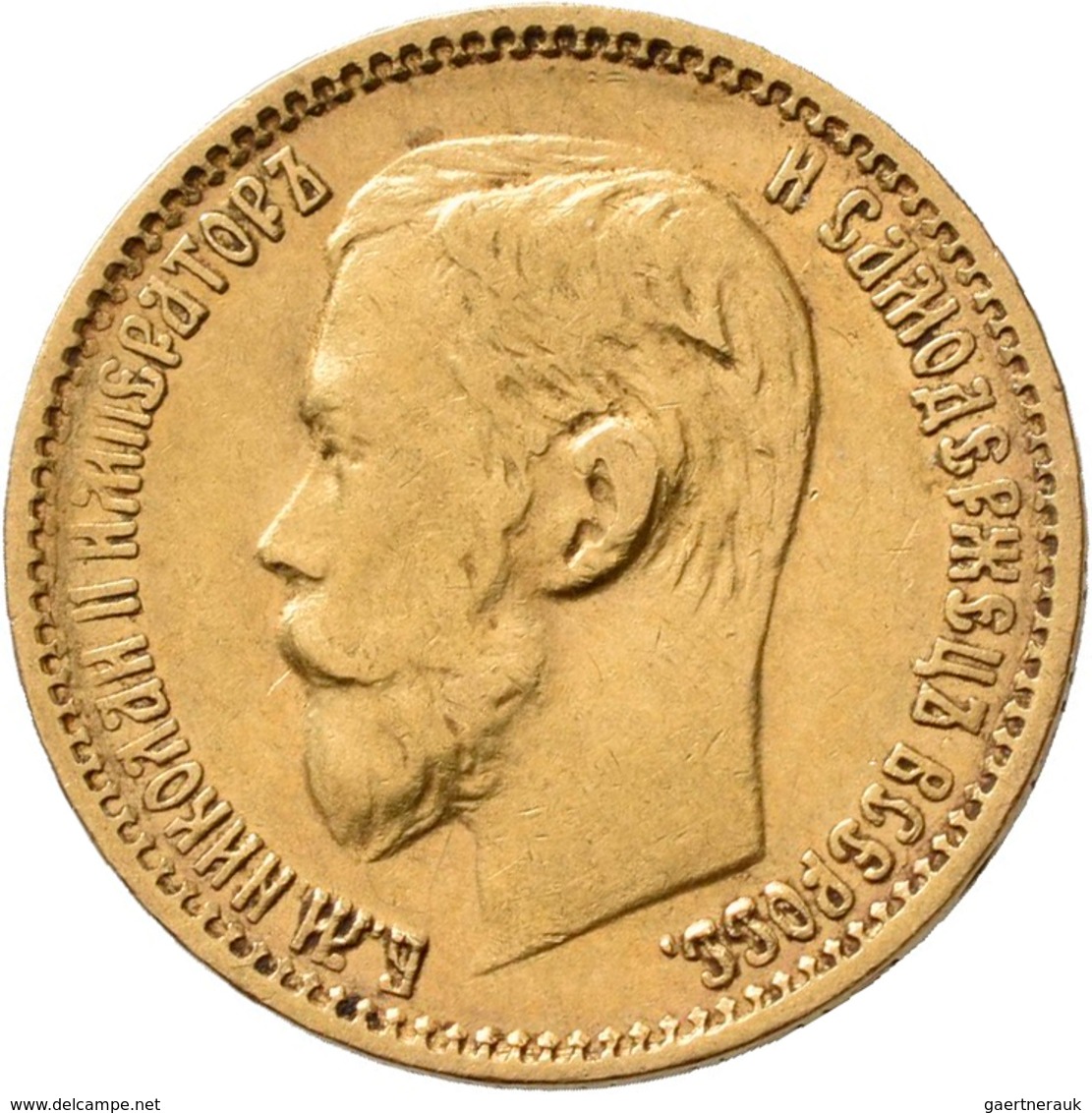 Russland - Anlagegold: Nikolaus II. 1894-1917: 5 Rubel 1899 (ФЗ / FZ - Felix Zaleman), St. Petersbur - Rusland