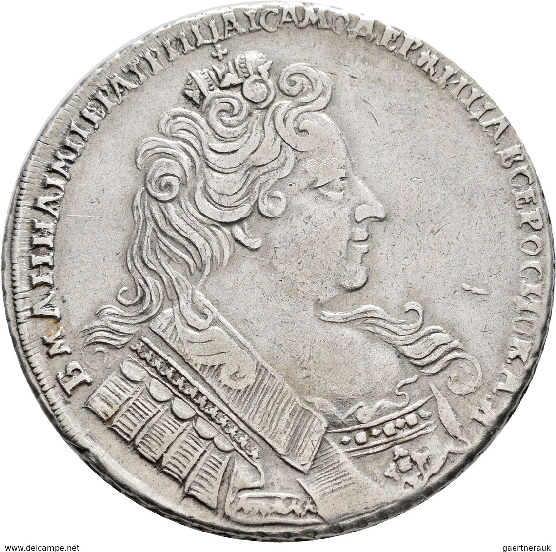 Russland: Anna 1730-1740: Rubel 1731, Davenport 1670, 25,63 G, Sehr Schön+. - Russie