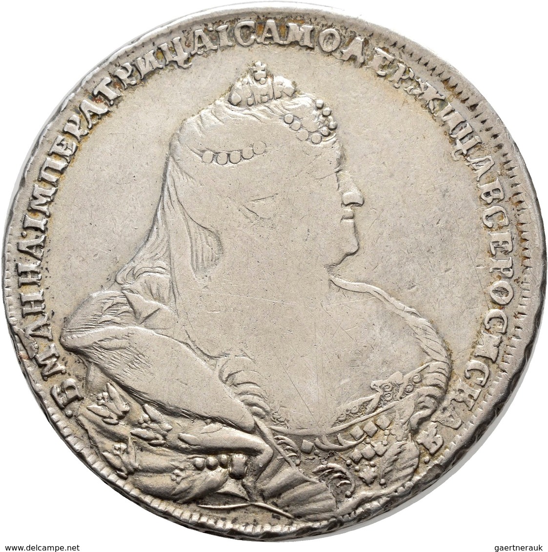 Russland: Anna 1730-1740: Rubel 1738, Davenport 1674, 25,18 G, Schön-sehr Schön. - Rusland