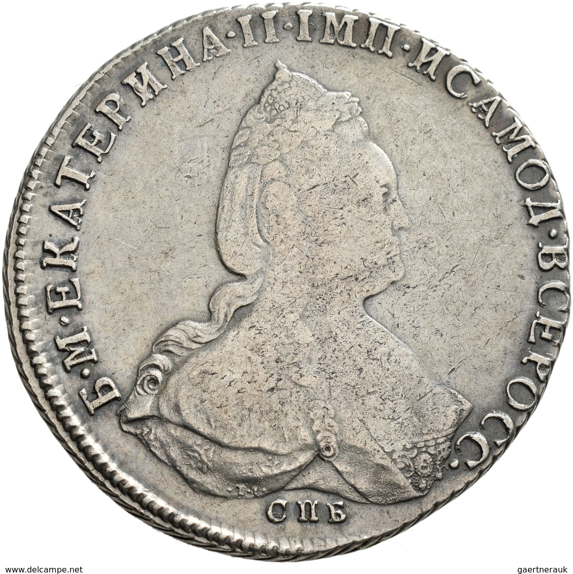 Russland: Katharina II. Die Große 1762-1796: Rubel 1788, St. Petersburg, Davenport 1686, 23,07 G, Sc - Rusland