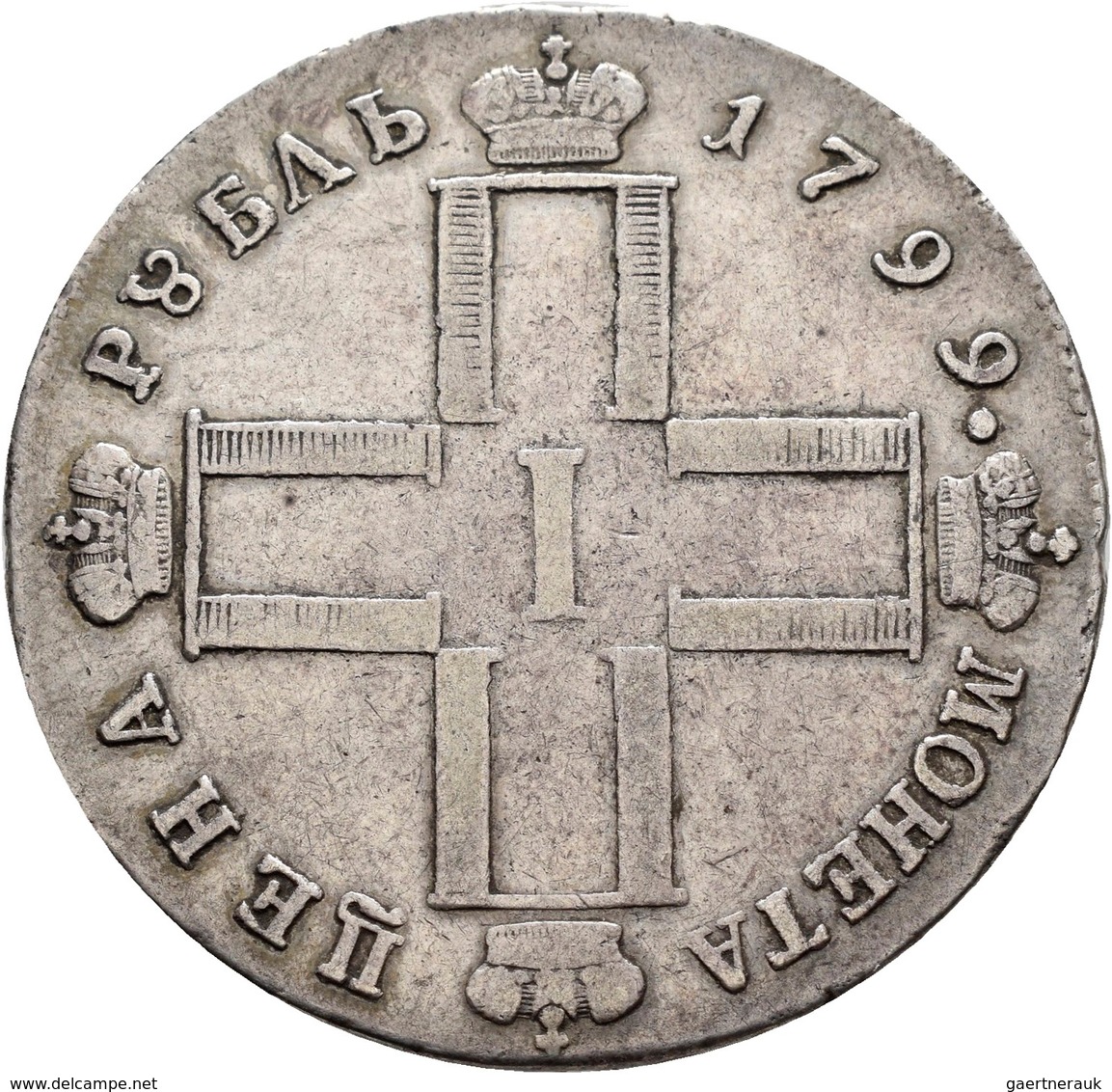 Russland: Paul I. 1796-1801: Rubel 1799, St. Petersburg, Davenport 1688, 20,36 G, Sehr Schön. - Russie