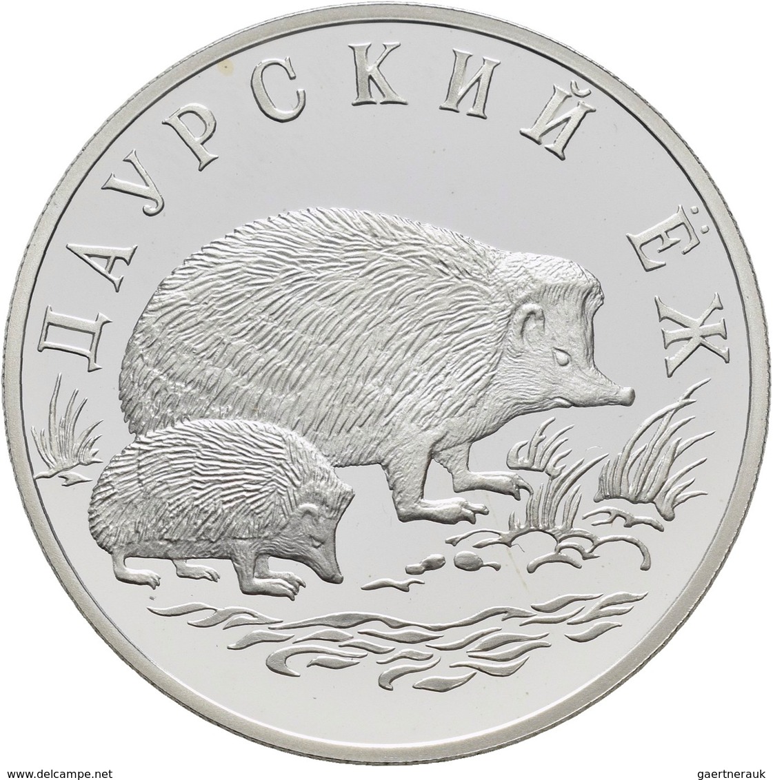 Russland: Serie Wildlife (Bedrohte Tierwelt), Lot 3 Münzen Zu 1 Rubel 1999: Igel (KM# Y 641), Otter - Rusland