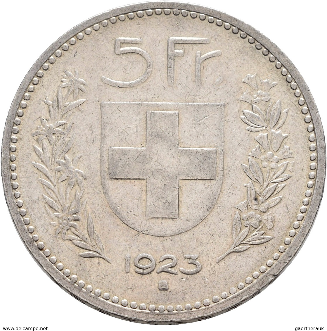 Schweiz: Eidgenossenschaft: Lot 2 Stück; 5 Franken 1923B + 5 Franken 1925B, HMZ 2-1199c,e, Sehr Schö - Andere & Zonder Classificatie