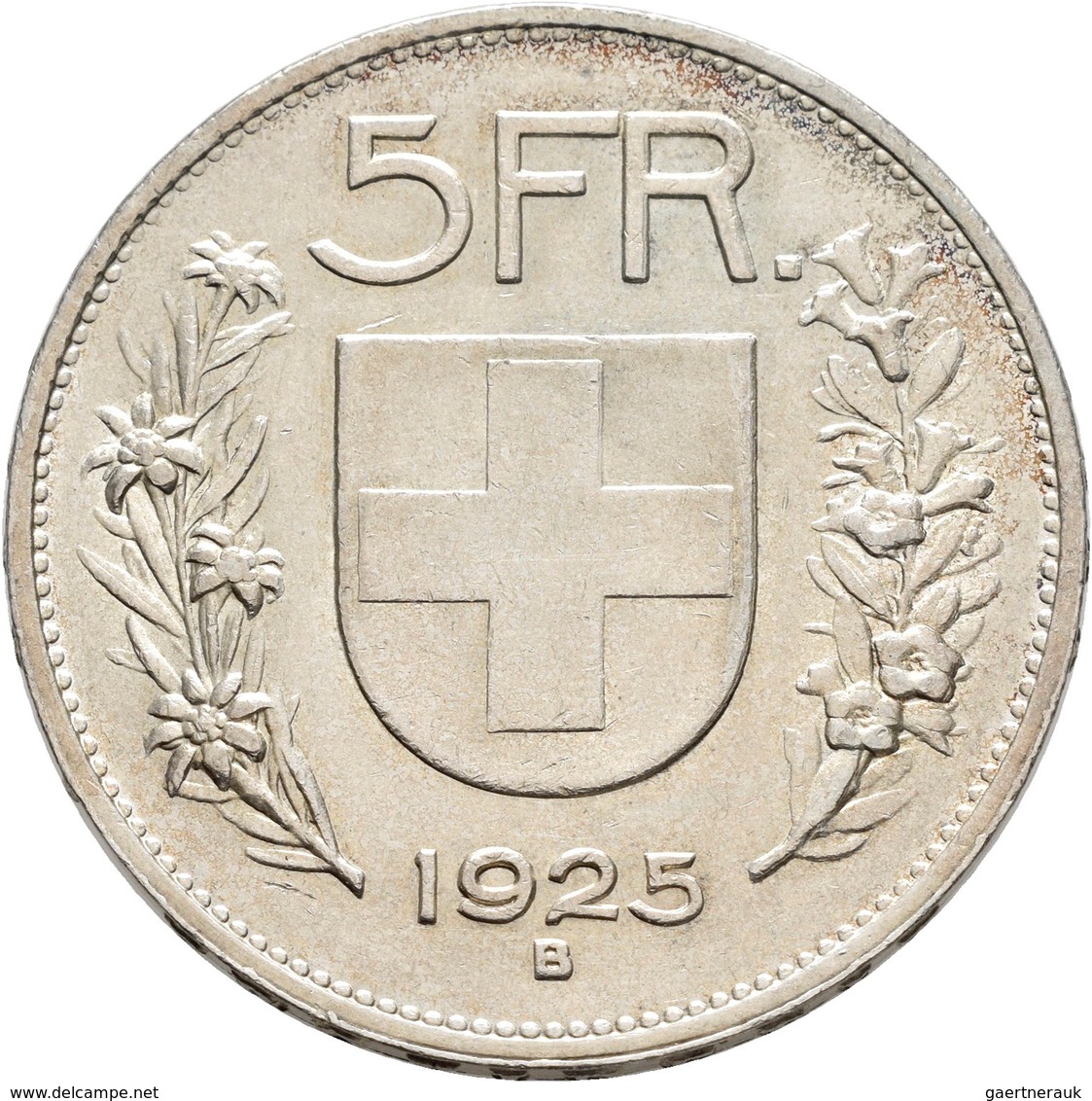 Schweiz: Eidgenossenschaft: Lot 2 Stück; 5 Franken 1923B + 5 Franken 1925B, HMZ 2-1199c,e, Sehr Schö - Autres & Non Classés