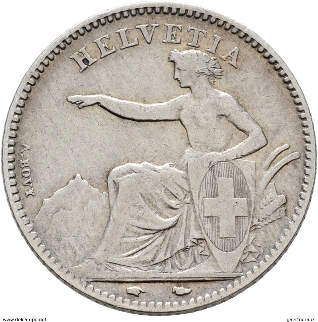 Schweiz: Eidgenossenschaft: 1 Franken 1851 A, HMZ 2-1203b, Kleine Kratzer, Serh Schön. - Andere & Zonder Classificatie