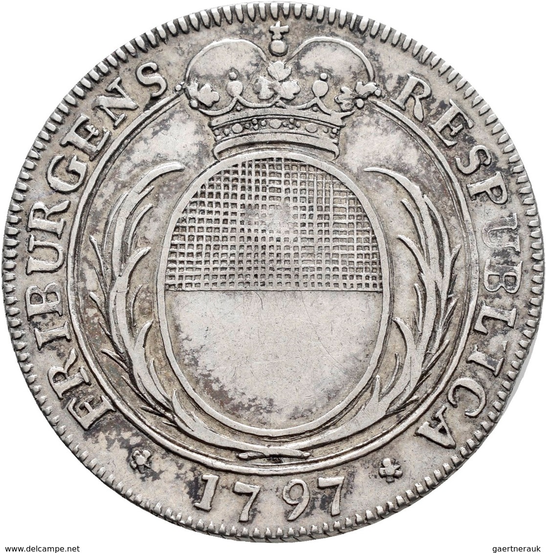 Schweiz: Freiburg/Fribourg: Gulden Zu 56 Kreuzer 1797, HMZ 2-271b, 10,62sehr Schön. G, - Andere & Zonder Classificatie