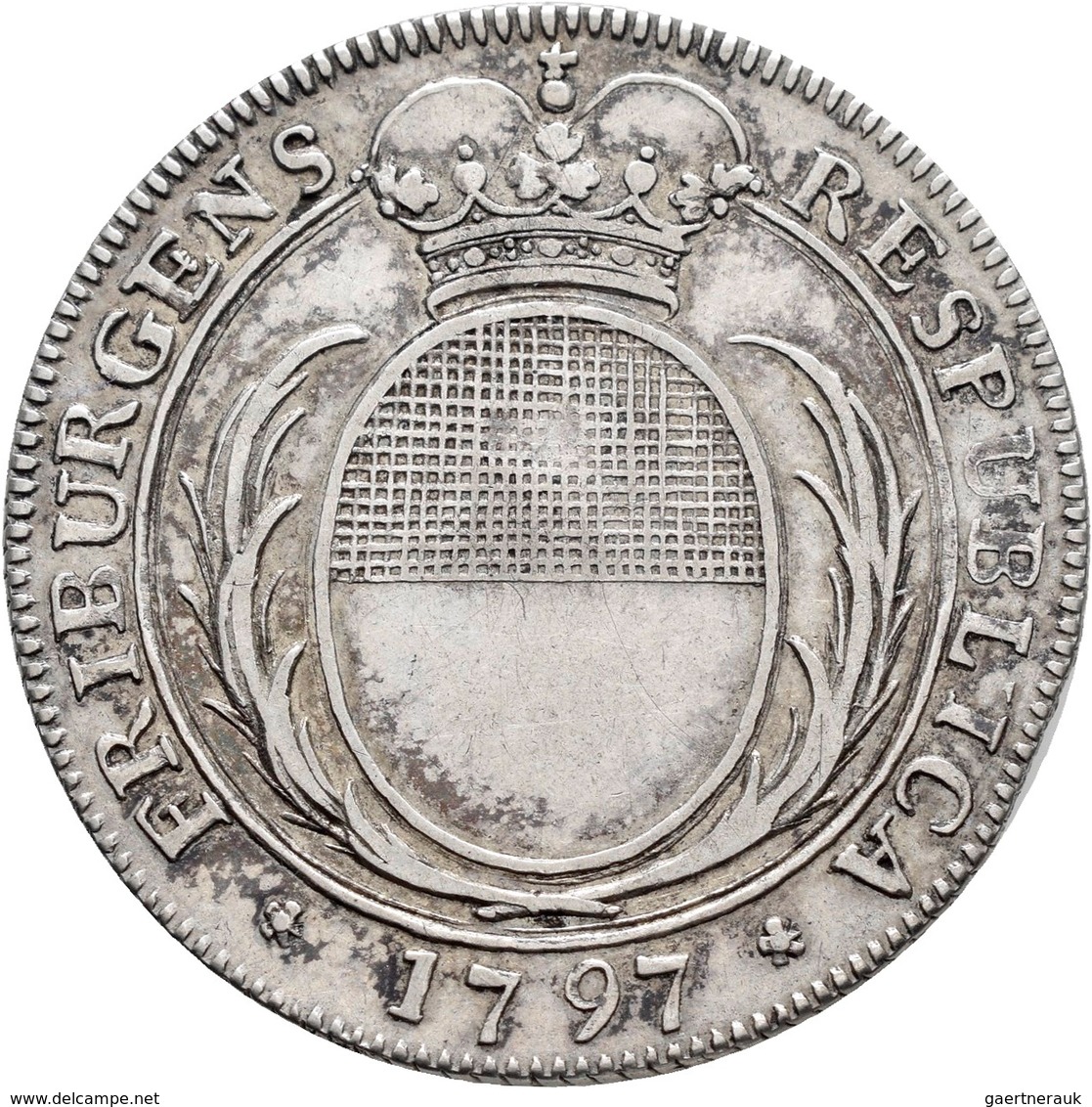Schweiz: Freiburg/Fribourg: Gulden Zu 56 Kreuzer 1797, HMZ 2-271b, 10,62sehr Schön. G, - Autres & Non Classés