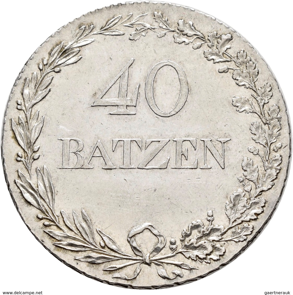 Schweiz: Luzern: 40 Batzen 1816 (Neutaler), HMZ 2-669a, 29,35 G, Auflage: 3.178 Exemplare, Kl. Kratz - Autres & Non Classés