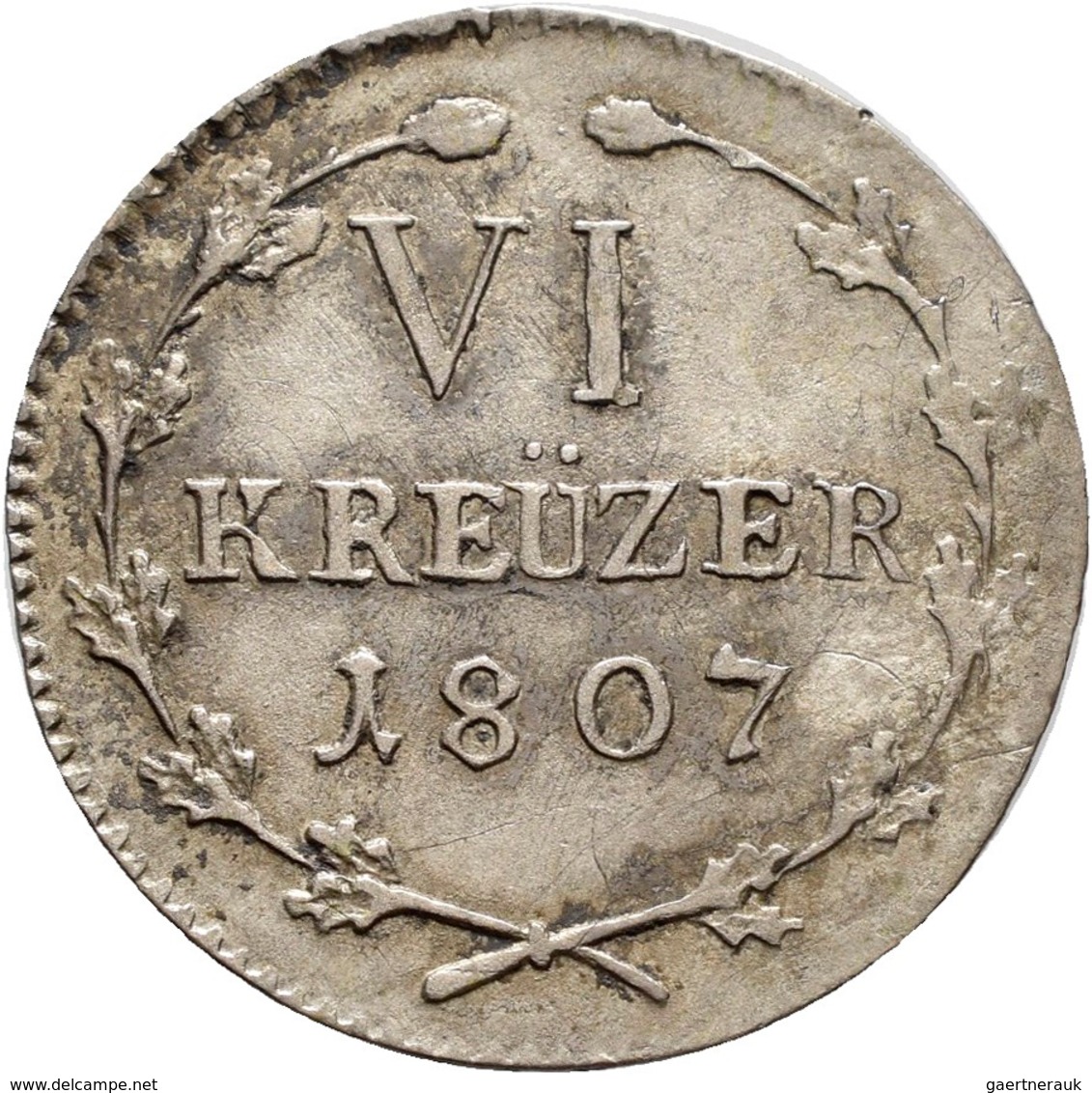 Schweiz: St. Gallen: 6 Kreuzer 1807, HMZ 2-915a, 2,26 G, Auflage: 4.510 Exemplare, Sehr Schön. - Andere & Zonder Classificatie