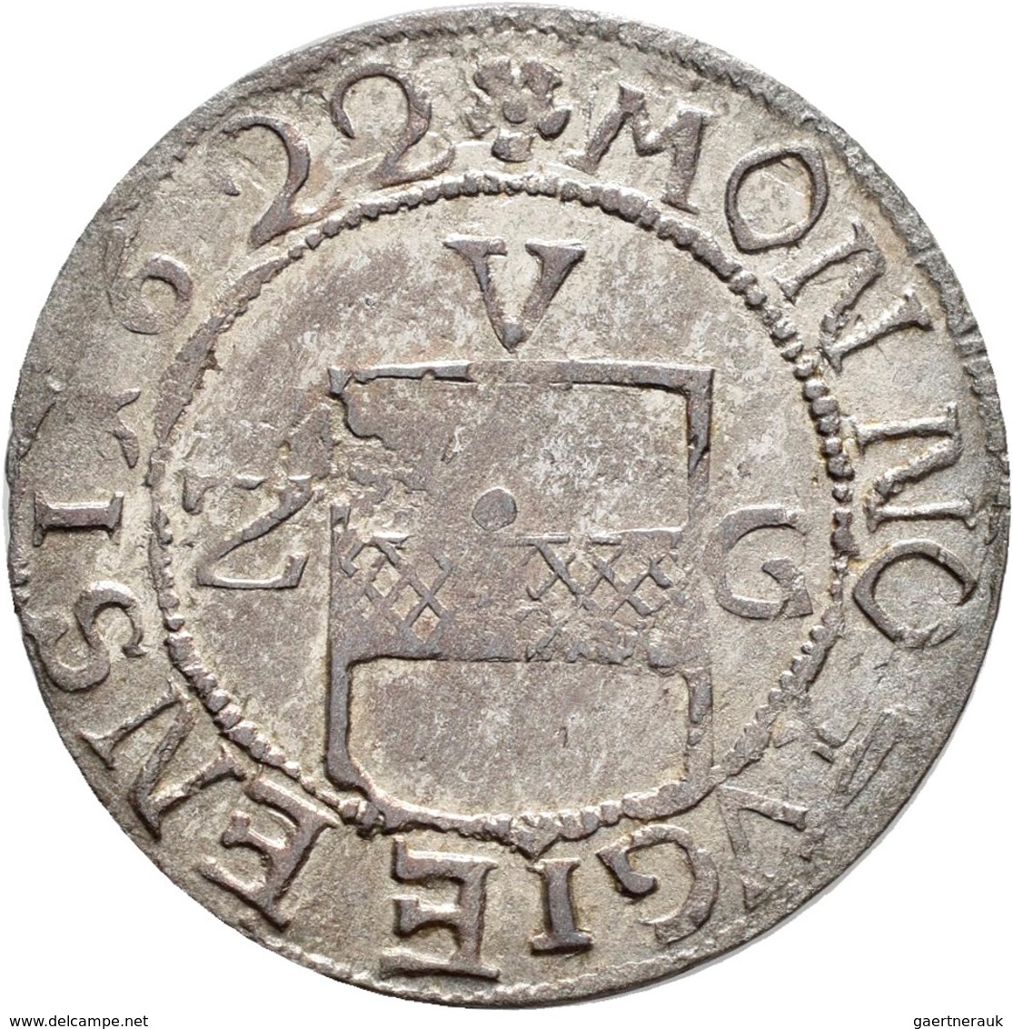 Schweiz: Zug: Batzen 1622, Spanisches Wappen, HMZ 2-1098b, 2,18 G, Fast Sehr Schön - Andere & Zonder Classificatie