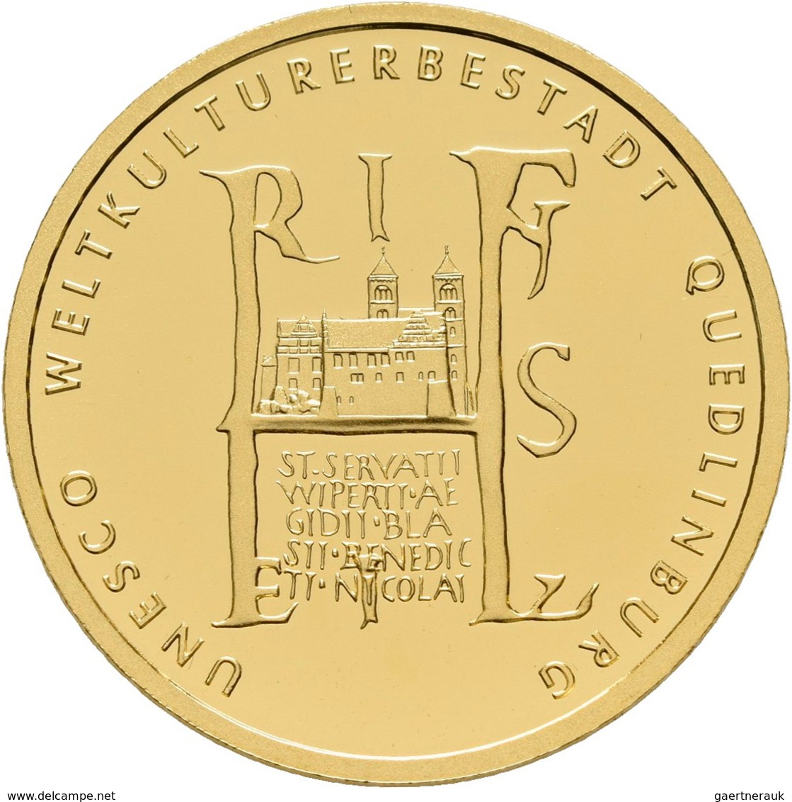 Deutschland - Anlagegold: 5 X 100 Euro 2003 Quedlinburg (A,D,F,G,J), In Originalkapsel Und Etui, Mit - Allemagne