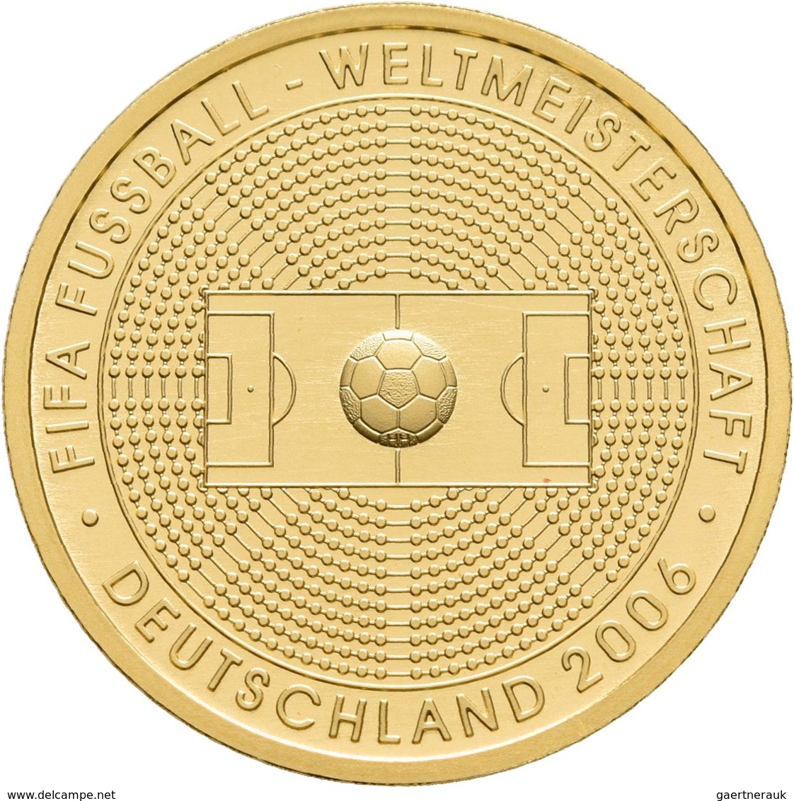 Deutschland - Anlagegold: 100 Euro 2005 Fußball WM 2006 In Deutschland (F - Stuttgart), In Originalk - Duitsland