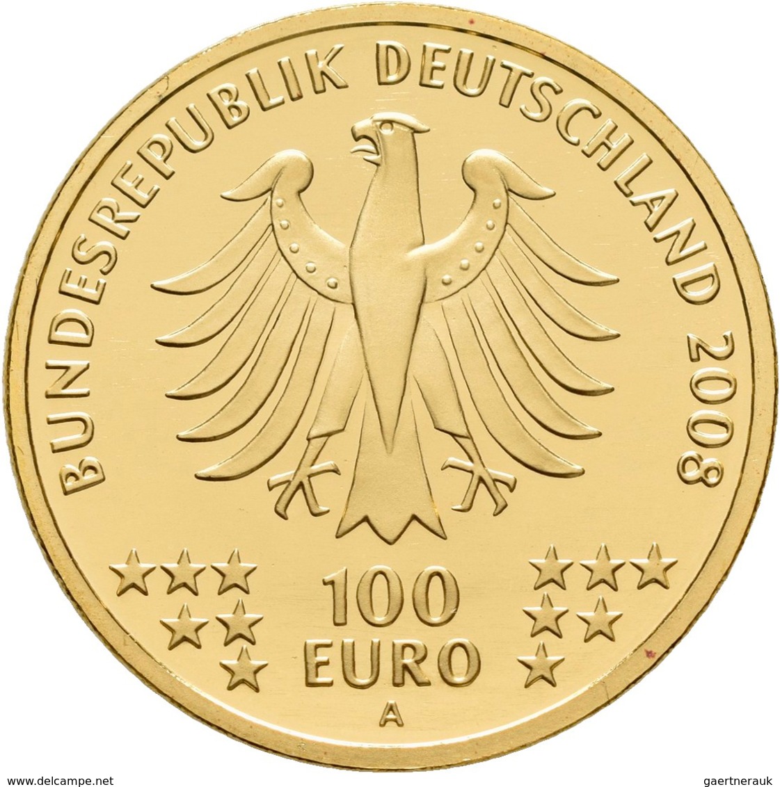 Deutschland - Anlagegold: 100 Euro 2008 Altstadt Goslar (A - Berlin), In Originalkapsel Und Etui, Mi - Deutschland