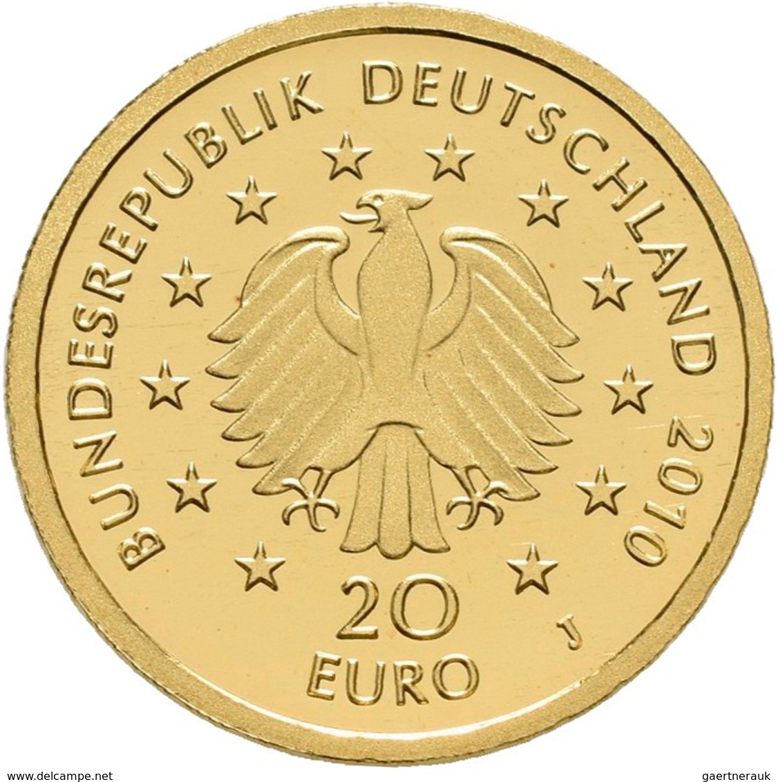 Deutschland - Anlagegold: 5 X 20 Euro 2010 Eiche (A,D,F,G,J) Serie Deutscher Wald. In Original Kapse - Deutschland