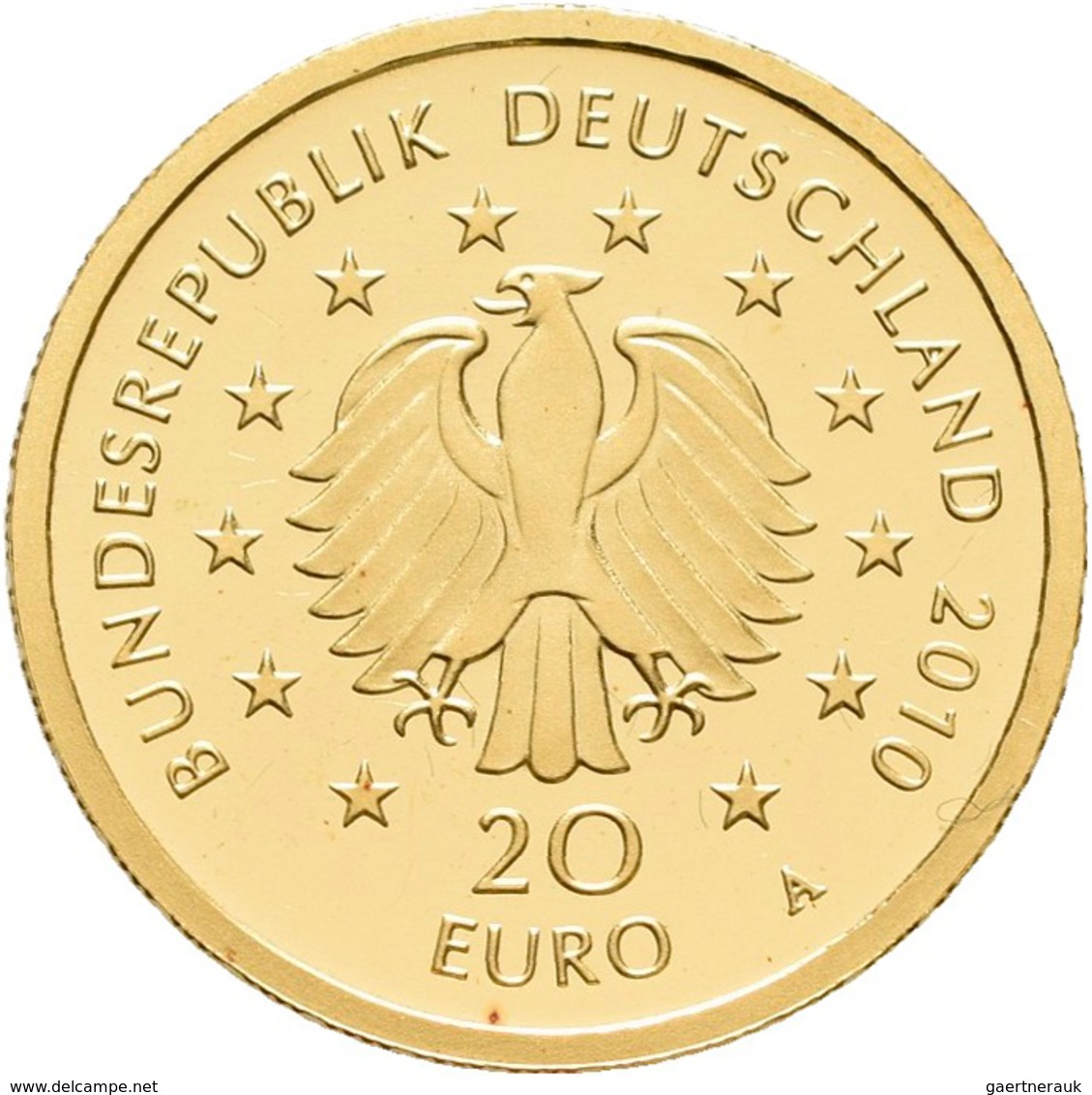 Deutschland - Anlagegold: 20 Euro 2010 Eiche A - Berlin. Serie Deutscher Wald. Jaeger 552. 3,89 G, 9 - Allemagne