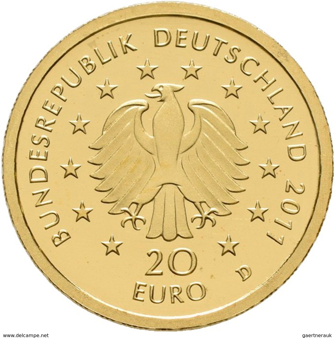 Deutschland - Anlagegold: 4 x 20 Euro 2011 Buche (D,F,F,F), Serie Deutscher Wald. In Original Kapsel