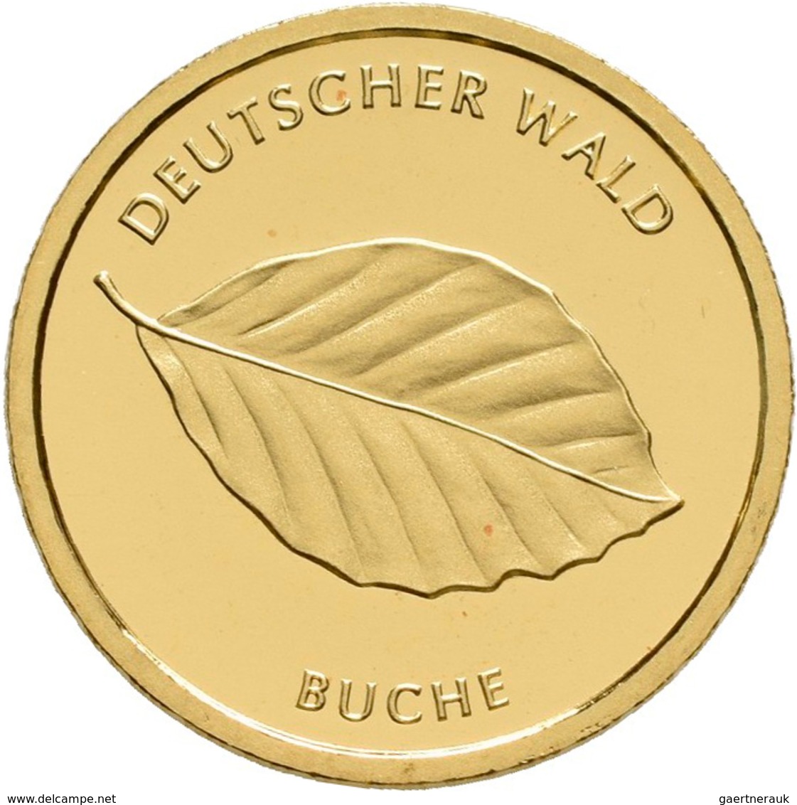 Deutschland - Anlagegold: 4 x 20 Euro 2011 Buche (D,F,F,F), Serie Deutscher Wald. In Original Kapsel