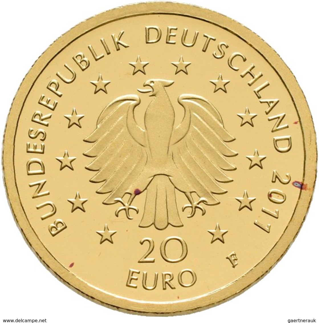 Deutschland - Anlagegold: 4 x 20 Euro 2011 Buche (D,F,F,F), Serie Deutscher Wald. In Original Kapsel