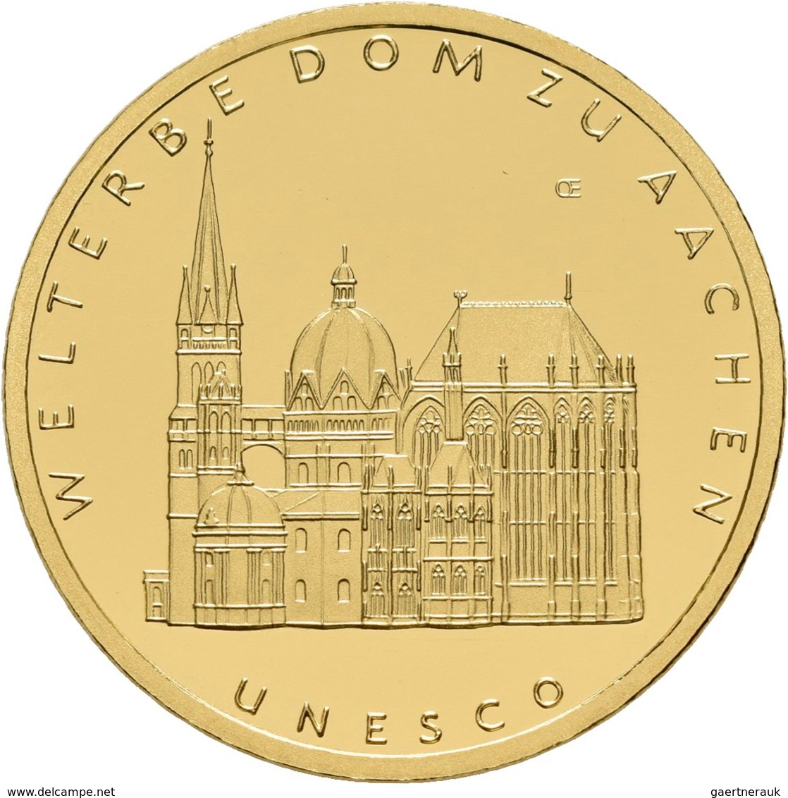 Deutschland - Anlagegold: 4 X 100 Euro 2012 Dom Zu Aachen (A,A,J,J), In Originalkapsel Und Etui, Mit - Allemagne