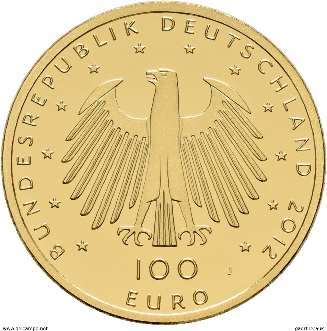 Deutschland - Anlagegold: 4 X 100 Euro 2012 Dom Zu Aachen (A,A,J,J), In Originalkapsel Und Etui, Mit - Deutschland