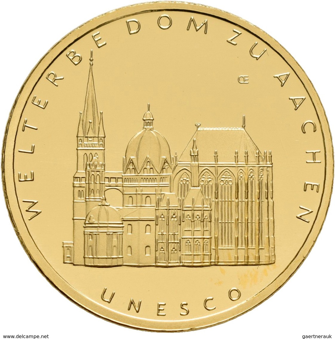Deutschland - Anlagegold: 4 X 100 Euro 2012 Dom Zu Aachen (A,A,J,J), In Originalkapsel Und Etui, Mit - Allemagne