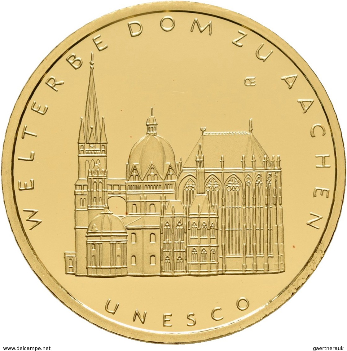 Deutschland - Anlagegold: 5 X 100 Euro 2012 Dom Zu Aachen (A,D,F,J,J), In Originalkapsel Und Etui, M - Allemagne