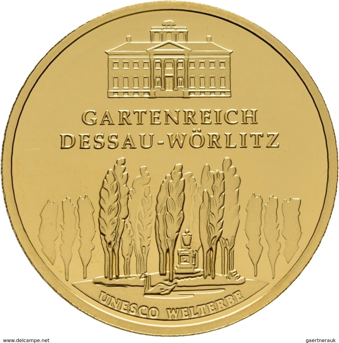 Deutschland - Anlagegold: 100 Euro 2013 Gartenreich Dessau-Wörlitz (F - Stuttgart), In Originalkapse - Duitsland