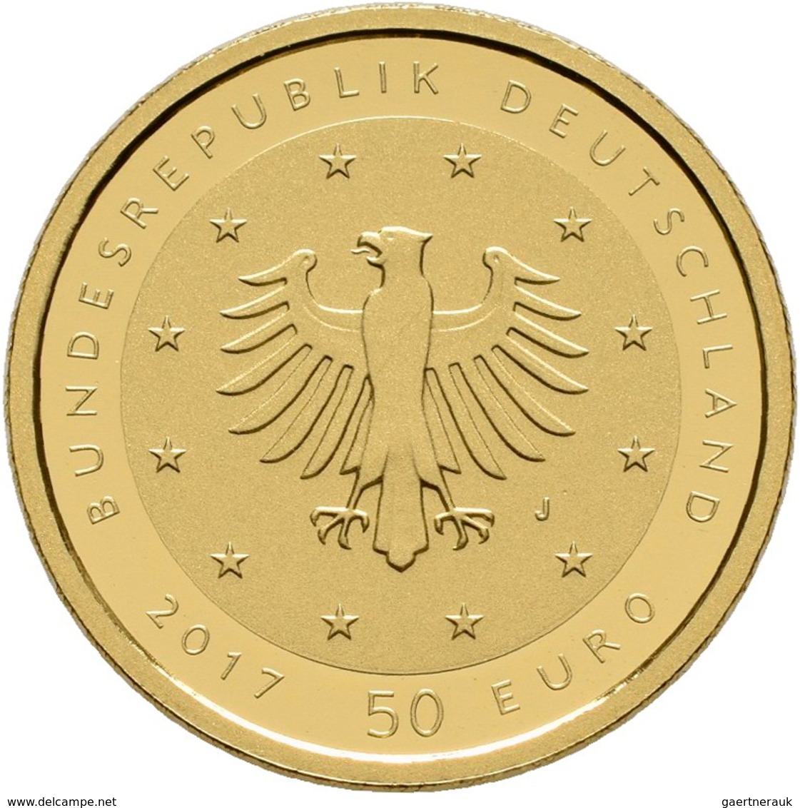 Deutschland - Anlagegold: 2 X 50 Euro 2017 Lutherrose (D,J), In Originalkapsel Und Etui, Mit Zertifi - Allemagne