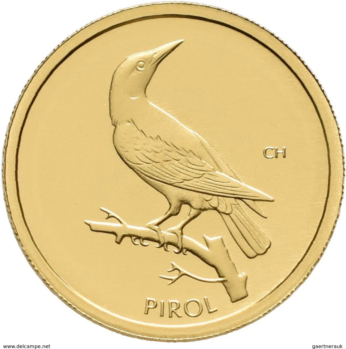 Deutschland - Anlagegold: 5 X 20 Euro 2017 Pirol (A,D,F,G,G), Serie Heimische Vögel. In Original Kap - Deutschland