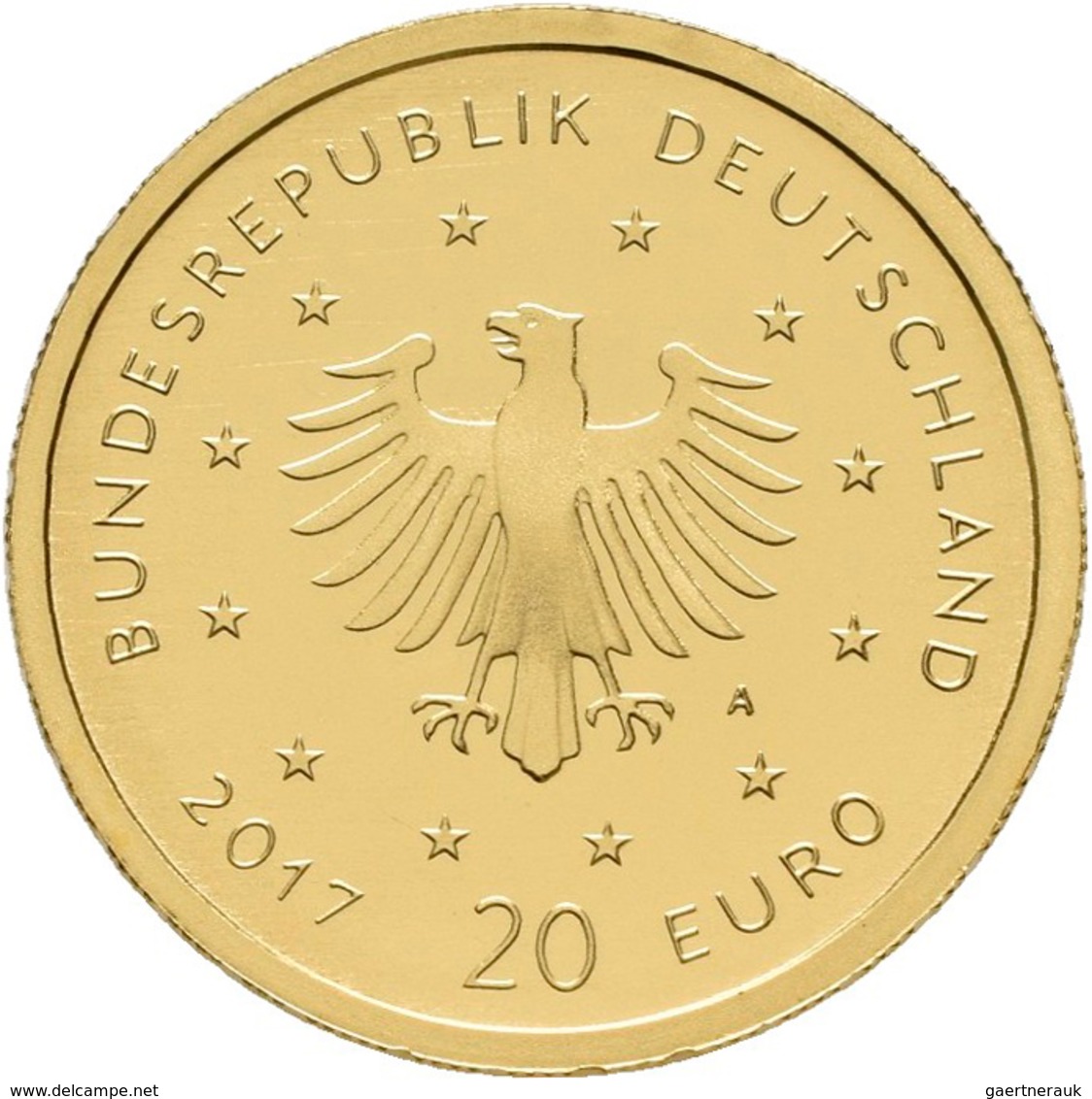 Deutschland - Anlagegold: 5 X 20 Euro 2017 Pirol (A,D,F,G,G), Serie Heimische Vögel. In Original Kap - Deutschland