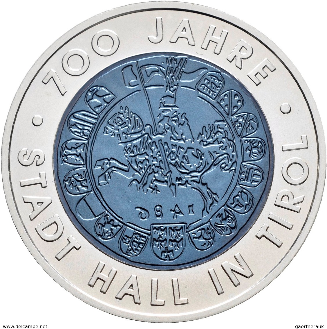 Österreich: 25 Euro 2003 700 Jahre Stadt Hall. Silber-Niob-Legierung. Die Erste Gedenkmünze Mit Nomi - Oostenrijk