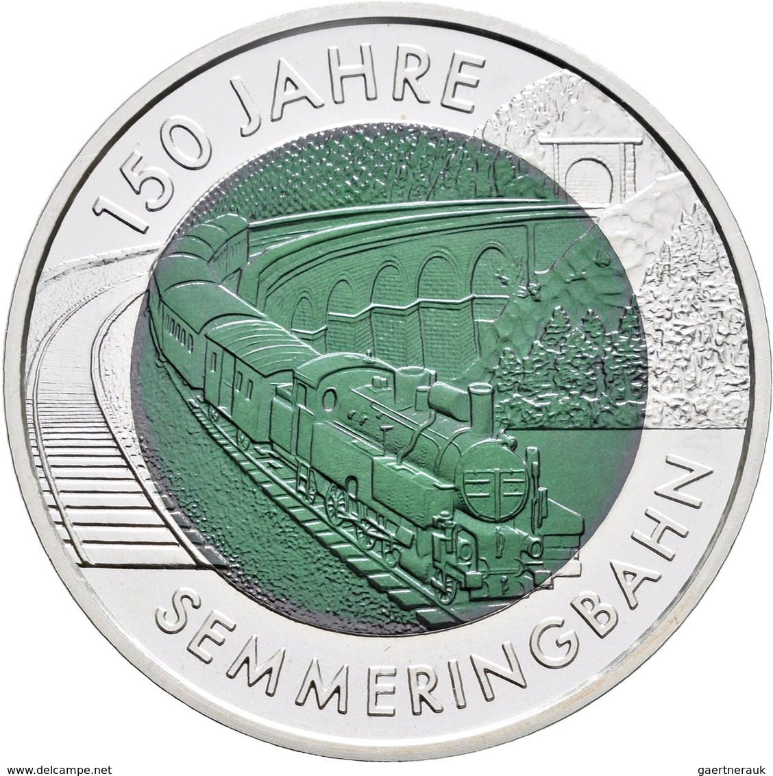 Österreich: 25 Euro 2004 150 Jahre Semmeringbahn. Silber-Niob-Legierung. KM# 3109, In Schachtel, Lei - Oesterreich