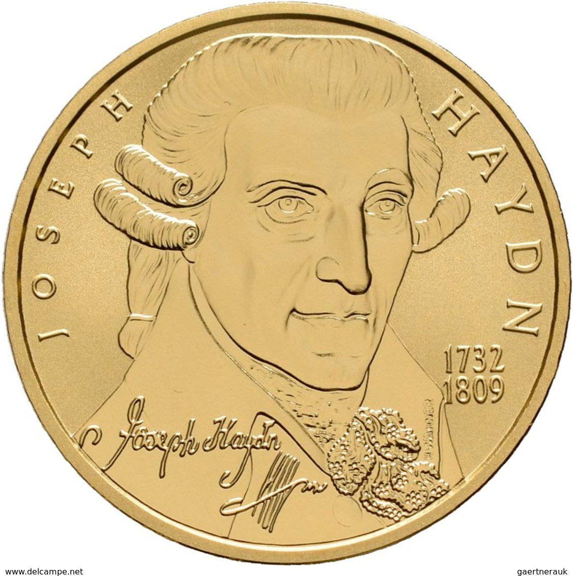 Österreich - Anlagegold: 50 Euro 2004 Grosse Komponisten - Joseph Haydn. KM# 3110, Fb 941. In Kapsel - Oostenrijk