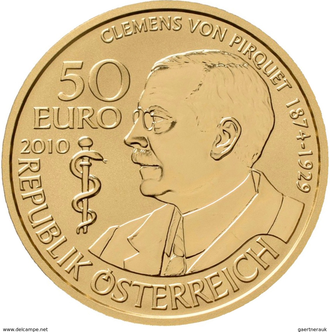 Österreich - Anlagegold: Lot 3 Goldmünzen: 50 Euro 2010 Baron Clement Von Pirquet. KM# 3194, Fb 953. - Oostenrijk