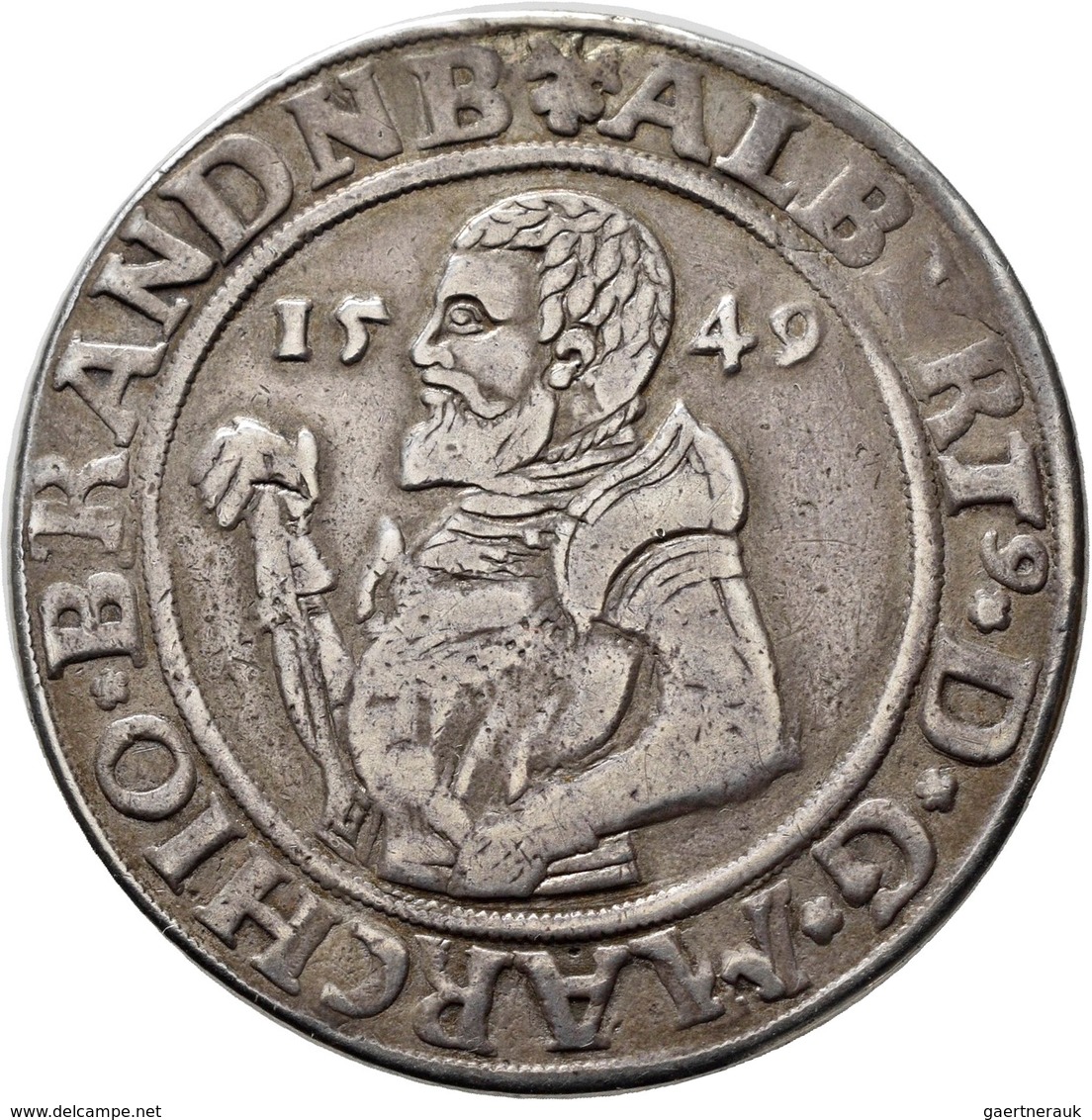 Altdeutschland Und RDR Bis 1800: Brandenburg In Franken, Albrecht Alcibiades Allein, 1541-1554: 1/2 - Andere & Zonder Classificatie