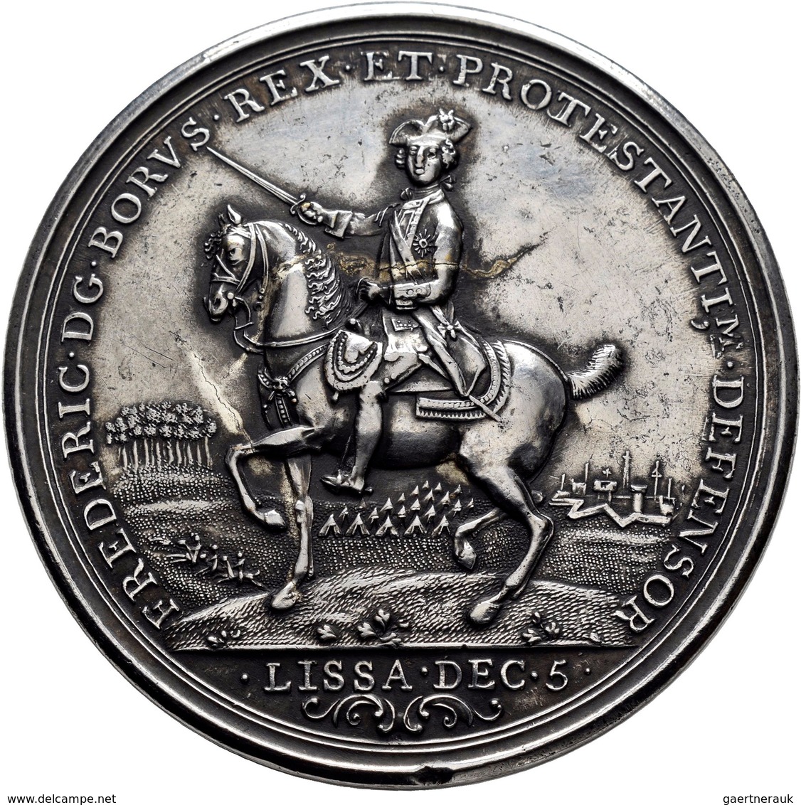 Altdeutschland Und RDR Bis 1800: Brandenburg-Preussen, Friedrich II. 1740-1786: Bronzemedaille 1757, - Autres & Non Classés