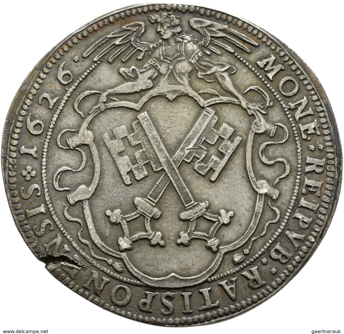 Altdeutschland Und RDR Bis 1800: Regensburg: Reichstaler 1626, Mit Titel Ferdinand II., 30,13 G, Bec - Andere & Zonder Classificatie