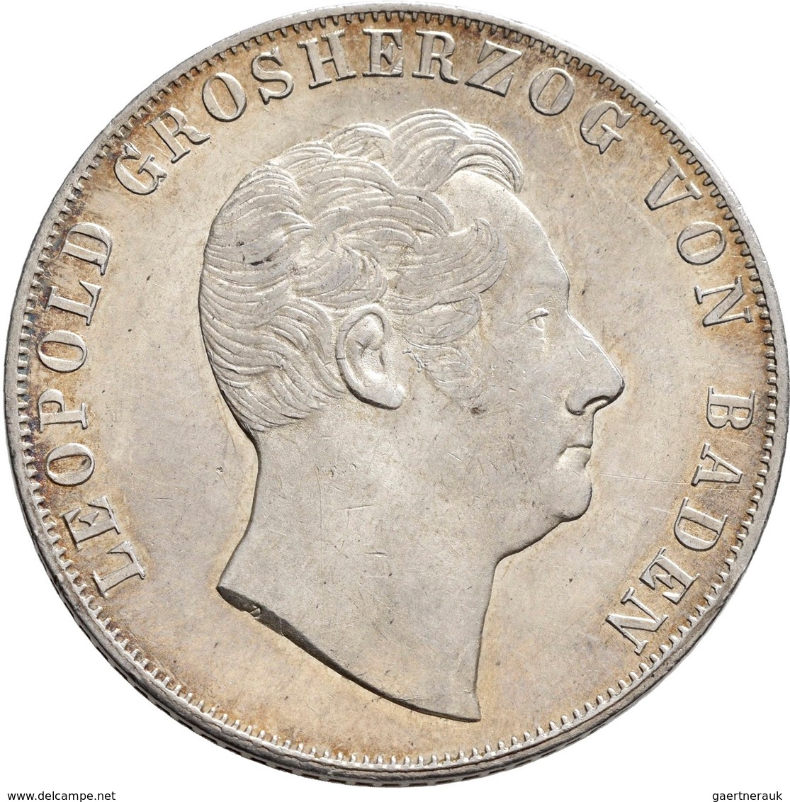 Baden: Carl Leopold Friedrich 1830-1852: Doppelgulden 1850, AKS 91, Jaeger 63, Winz. Kratzer, Vorzüg - Autres & Non Classés