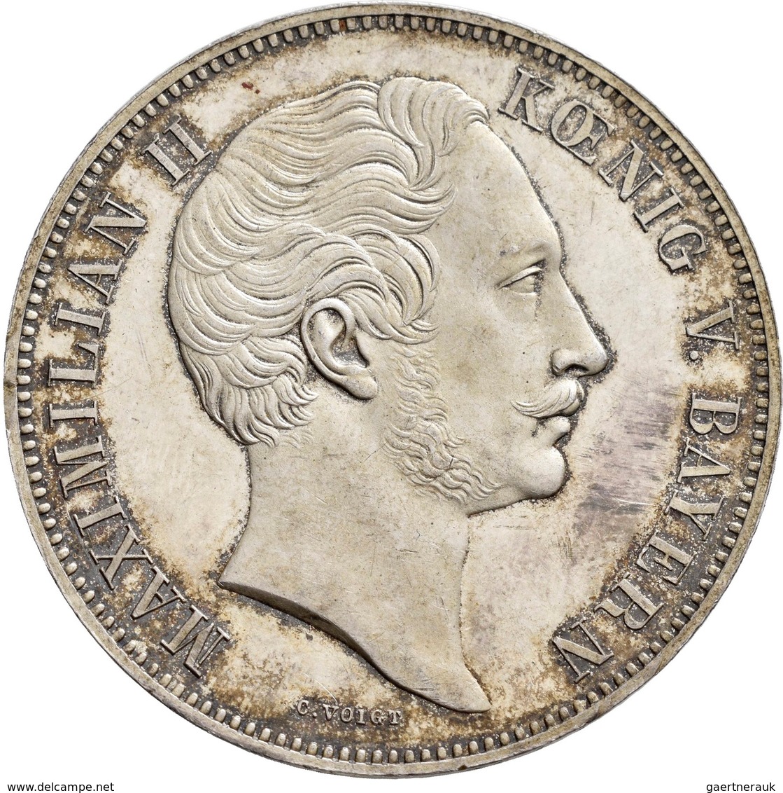 Bayern: Maximilian II. Joseph 1848-1864: Geschichtsdoppeltaler 1848, AKS 163, Jaeger 86, Feine Kratz - Autres & Non Classés