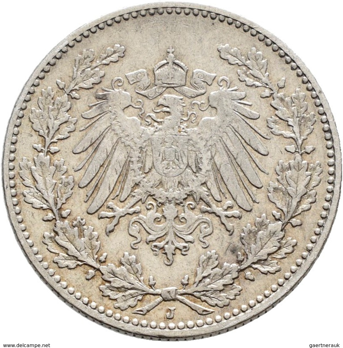 Umlaufmünzen 1 Pf. - 1 Mark: 50 Pfennig 1900 J, Jaeger 15, Sehr Schön. - Taler & Doppeltaler