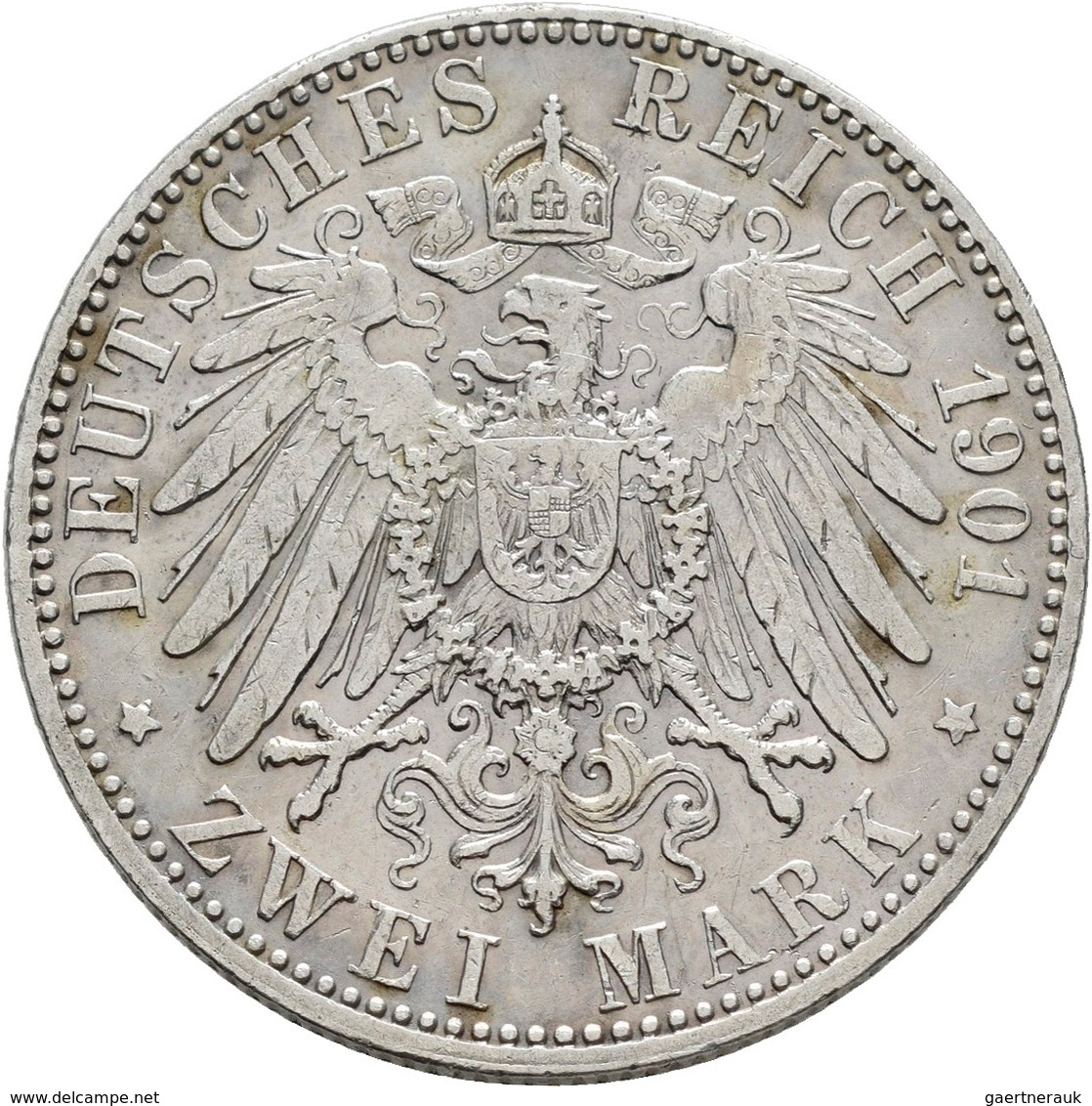 Mecklenburg-Schwerin: Friedrich Franz IV. 1901-1918: 2 Mark 1901 A, Jaeger 85, Sehr Schön. - Taler Et Doppeltaler