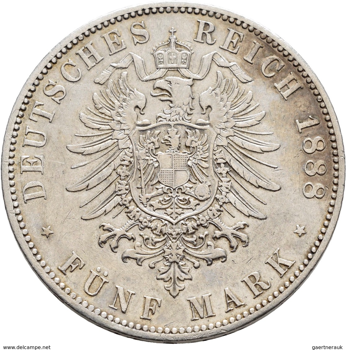 Preußen: Friedrich III. 1888: 5 Mark 1888 A, Jaeger 99, Sehr Schön, Dazu Noch 2 Mark 1888 A, Jaeger - Taler En Doppeltaler