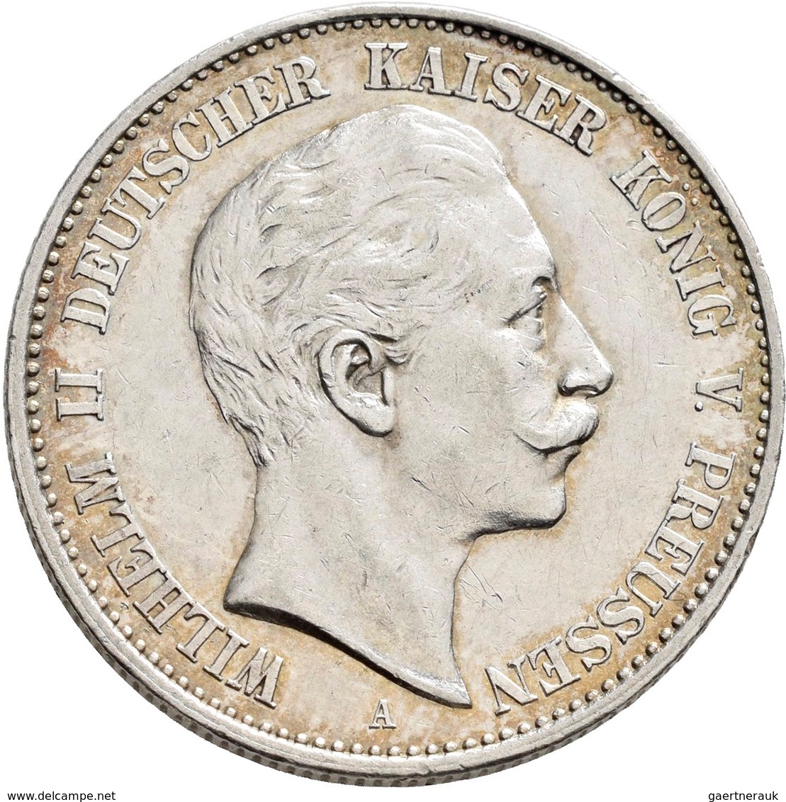 Preußen: Wilhelm II. 1888-1918: 2 Mark 1901 A, Jaeger 102, Kleine Kratzer, Fast Vorzüglich. - Taler Et Doppeltaler