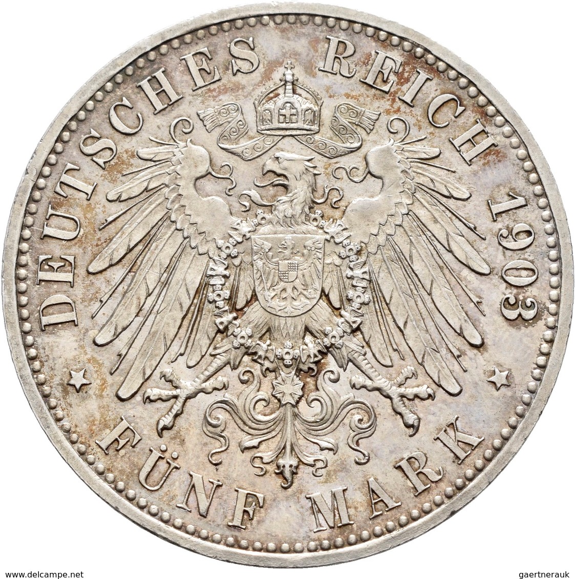 Sachsen-Weimar-Eisenach: Wilhelm Ernst 1901-1918: 5 Mark 1903 A, Auf Die Hochzeit, Jaeger 159, Vorzü - Taler En Doppeltaler