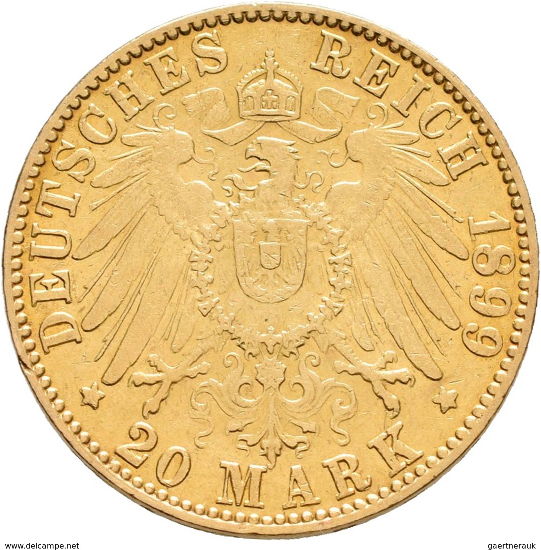 Hamburg: Freie Und Hansestadt: 20 Mark 1893 J, Jaeger 212, Gold 900/1000, 7,95 G, Sehr Schön. - Pièces De Monnaie D'or