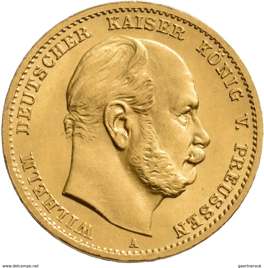 Preußen: Wilhelm I. 1861-1888: 10 Mark 1872 A, Jaeger 242, Gold 900/1000, 3,97 G, Winz. Kratzer, Vor - Goldmünzen